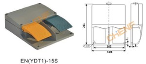 Diakui CE kualitas tinggi tipe aksi lambat pengendali kaki Pedal ganda kontrol kecepatan On-Off pada 2000VAC - Product Image 6