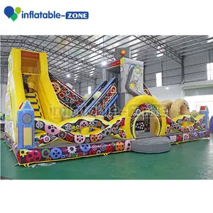 विशाल वयस्क inflatable स्लाइड इस्तेमाल किया बिक्री के लिए वाणिज्यिक inflatable बाउंसर