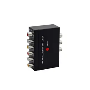 2 in1 AV Intelligent switcher box Hifi Sound Audio video channels matrix switcher 1 interruttore a pulsante che riproduce il formato