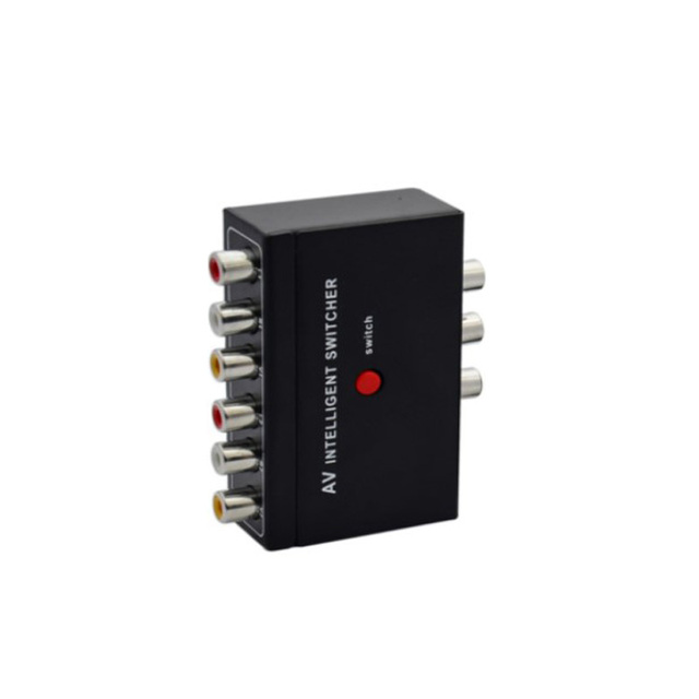 2in1 AV Intelligent Switcher Box Hifi Sound Audio Video Channels matrix Switcher 1 Button Switch Playing Format