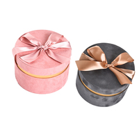 Boîte à chapeaux en velours pour femmes, boîtier de roses à fleurs