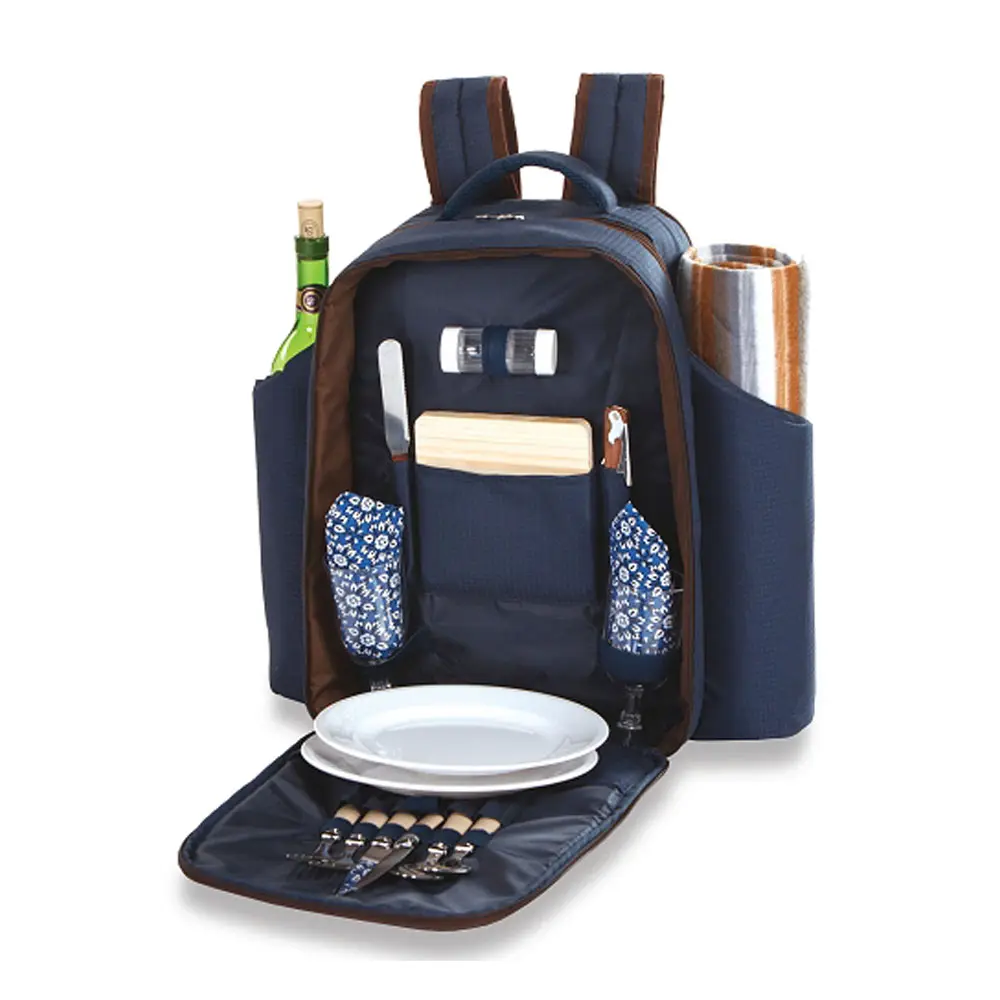 High quality Picnic Backpack for 2 with Blanket