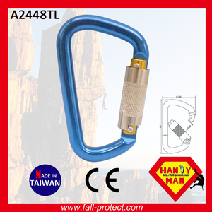 คาราไบเนอร์อลูมิเนียมสำหรับปีนเขาแบบล็อคเกลียว 22KN ได้รับการรับรองมาตรฐาน CE สำหรับกิจกรรมกลางแจ้ง มาตรฐาน EU - Product Image 4