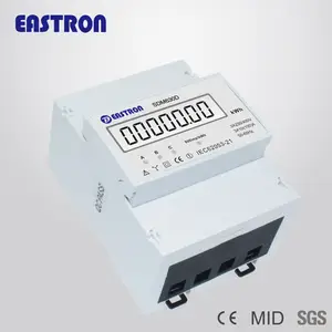 SDM630D 3 المرحلة مقياس الطاقة السلطة ، واط متر ، محلل الطاقة ، عرض شاشة LCD كبيرة ، تصل إلى 100A