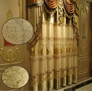 Gold Coloured Embroidered Curtains Design House