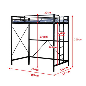 Fashion Design Loft Stijl Metalen Dubbele Size Stapelbed Op Wholesale-prijs - Product Image 2