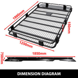 Venta caliente 4x4 LC150 acero coche Baca 3/4 longitud para 100 series Land Cruiser 1.9 m jaula cesta - Product Image 2
