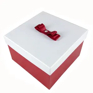 Fancy creative wedding gift box wholesale with ribbon