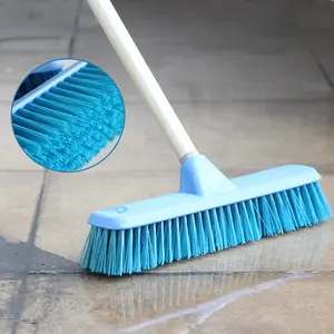 Outils de nettoyage de jardinage en plein air Brosse en plastique à poils durs industriels avec manche en aluminium pour le nettoyage des sols mouillés - Product Image 1
