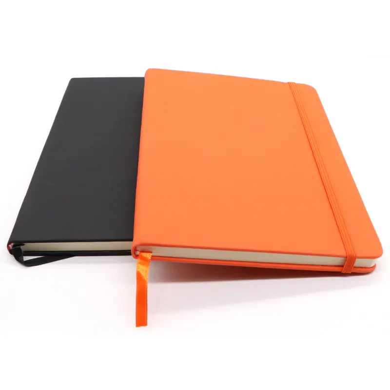 Tùy Chỉnh In Ấn A5 Đàn Hồi Băng Da Máy Tính Xách Tay Với Emboss Logo Trường Notepad