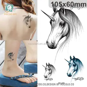 RC245/Hot Bán Tạm Thời Tính Năng Và Tattoo Sticker Loại Nữ Vua Ngựa Hình Xăm Tạm Thời Body Tatoo