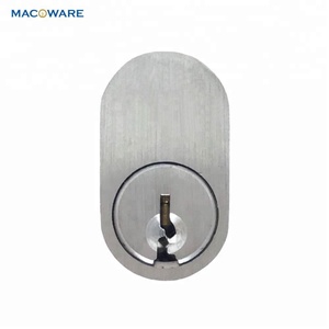 Cilindro de media cerradura ovalado grande de latón macizo de cromo satinado de Australia de alta calidad - Product Image 3