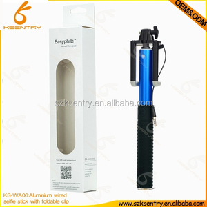 Aluminio selfie palo con cable selfie cable stick tomar pole selfie stick - Product Image 1