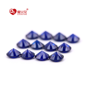 1000 unids/pack Melee tamaño 114 # redondo azul brillante corte suelto espinela gemas piedra espinela sintética - Product Image 4