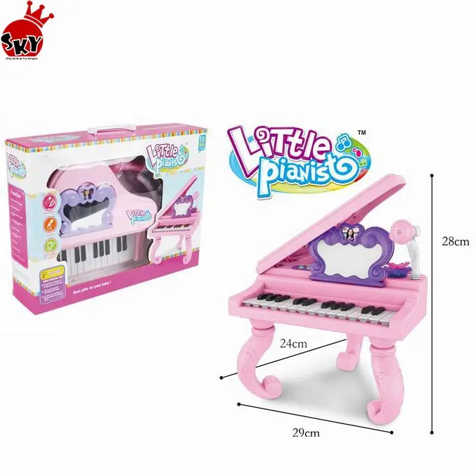 Rosa princesa micrófono niños piano teclado musical juguetes de bebé de juguete para niños
