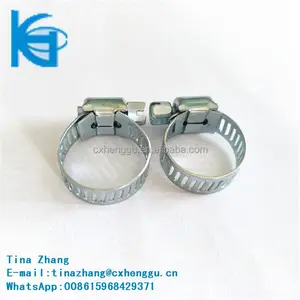 3/4 inch Hot sell in India market WX WS SX taiwan hose clip mini american type hose clamp with silver color