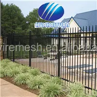 hot-dipped galvanized and powder coated tube steel fence