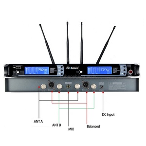 Sinbosen <span class=keywords><strong>micro</strong></span> sans fil professionnel AS-9K 2 canaux musique <span class=keywords><strong>micro</strong></span> uhf sans fil avec 2 or <span class=keywords><strong>micro</strong></span> main - Product Image 4
