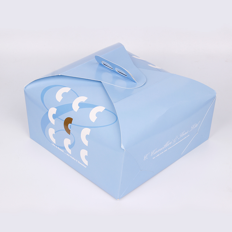 Caja de pastel con mango