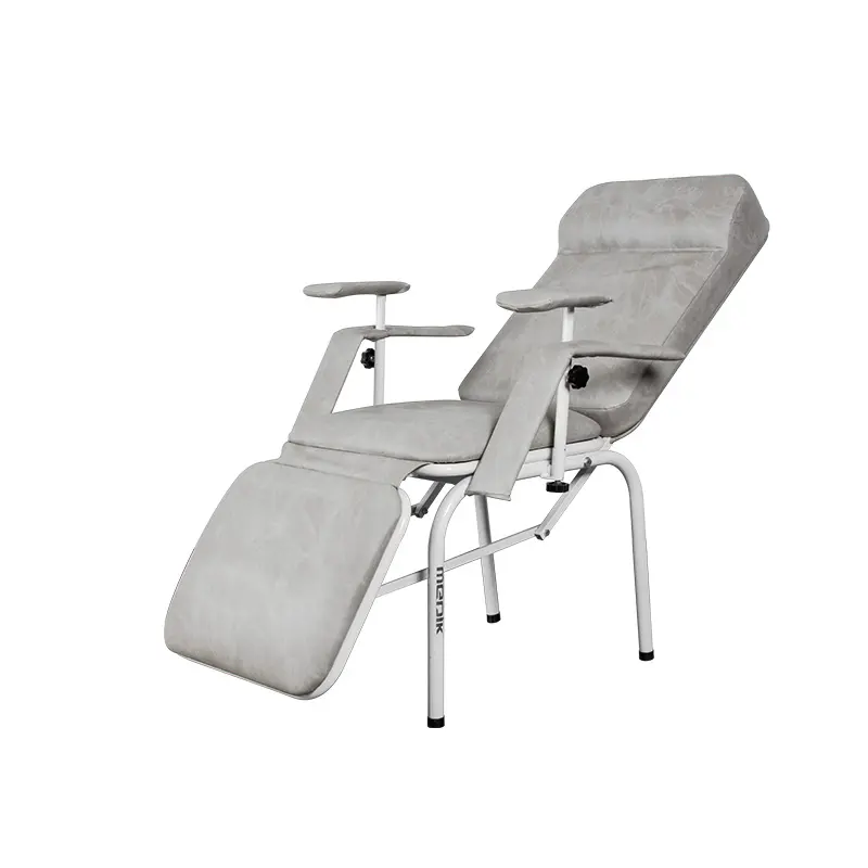 Silla médica reclinable de Hospital, silla de extracción de sangre para diálisis Manual