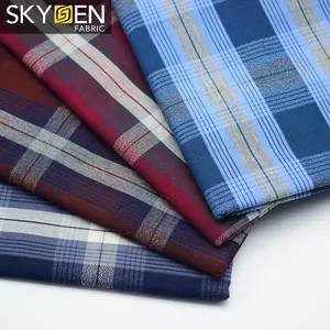 New Fashion 100% Cotton Yarn Dyed Shirt Cloth Melange Checked Fabric