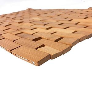 Natural Bamboo <strong>Wood</strong> Bath <strong>Mat</strong>: Wooden Door <strong>Mat</strong>/Kitchen Floor Rug - Bathroom <strong>Shower</strong> and Tub <strong>Mats</strong> - Product Image 6