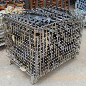 <span class=keywords><strong>Cage</strong></span> de rangement pliable en acier, conteneur à roulettes, entrepôts locaux - Product Image 5
