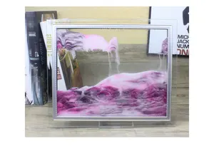 Decorazione creativa della casa 10 "vetro artigianale 3D movimento fluido sabbia clessidra immagine d'arte