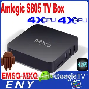Original usine amlogic s805 xbmc h. 256 em6q mxq quad core multimédia tv box