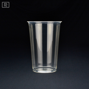 Le PLA V20-B 20oz 600ml dégagent la tasse en plastique jetable pour la caractéristique recyclable de conception de surface plane de boissons pour le thé - Product Image 3