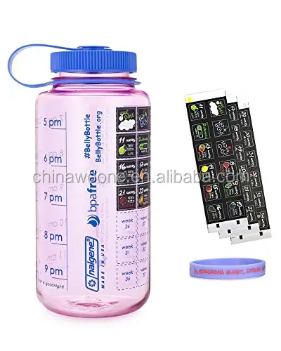 BPA Free Botol Air Olahraga Plastik, Tritan 32Oz atau PC Mulut Lebar 1000Ml