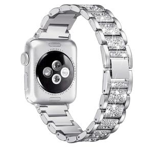 Cinturini Tschick Bling per cinturino Apple Watch 42mm 44mm 38mm 40mm, cinturino di ricambio con strass in metallo per Iwatch Series <span class=keywords><strong>4</strong></span> 3 2 1 - Product Image 5