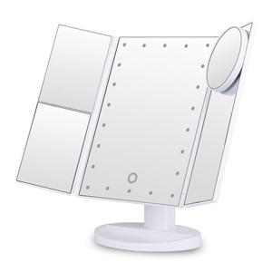 Lighted Makeup <strong>Mirror</strong> Trifold Vanity <strong>Mirror</strong> with 22 LED <strong>Lights</strong> with 2X/3X/10X Magnification Touch Screen Dimming <strong>Light</strong> <strong>Mirror</strong> - Product Image 2