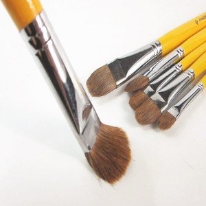 Peinture belette pinceaux bois rond 5A artiste pinceau ensemble 1 #-12 # OEM haute qualité artiste peinture à l'huile gouache peinture acrylique - Product Image 3