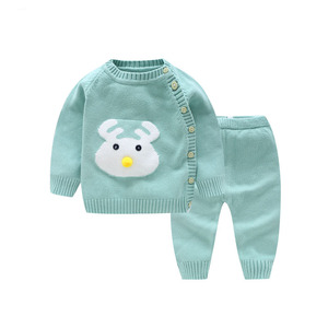 Nouveau-né 6 <span class=keywords><strong>mois</strong></span> à <span class=keywords><strong>24</strong></span> <span class=keywords><strong>mois</strong></span> garçons et filles pantalons ensemble nouveau design gratuit modèle de tricot bébé <span class=keywords><strong>pull</strong></span> - Product Image 2