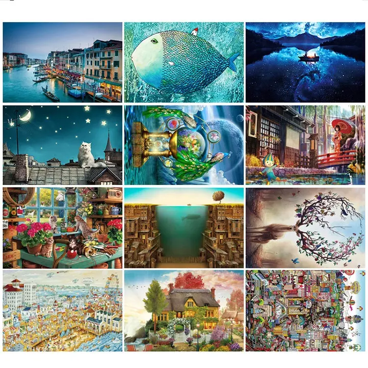 1000 Stuks Volwassen Puzzel Kinderen Jigsaw Landschap Puzzels Educatief Speelgoed Voor Kinderen Volwassen Puzzels Gift