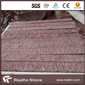 Piña Superficie de Pórfido Rojo Granito Empalizadas 12x12x35 - Product Image 3