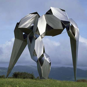 Science fiction tema stile large size outdoor metallo astratta scultura in acciaio inox per il parco a tema - Product Image 1