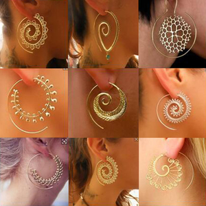 Artilady Hàng Mới Về 2022 Châu Âu Và Hoa Kỳ Gypsy Bộ Lạc Dân Tộc Boho Xoắn Ốc Bông Tai - Product Image 4