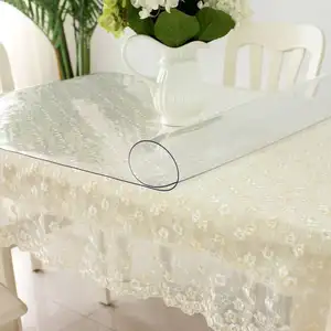 Capa transparente de mesa de vinil, à prova d'água de alta qualidade, pano de plástico transparente
