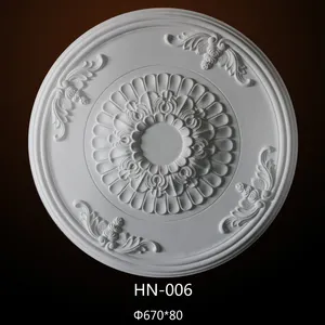 HN-006 medalhão de teto poliuretano michelangelo rosa