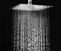 Pommeau de douche ultra-plat en acier inoxydable haute pression pour salle de bain, disponible en 4, 6, 8, 10, 12, 16, 20, 24 et 40 pouces