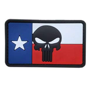 Bandera de <span class=keywords><strong>Texas</strong></span> Punisher Skull Moral Parche De Goma PVC - Product Image 1