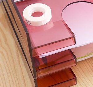 Stacking Plastic Desktop Office Organizer <strong>Letter</strong> Mail Document Paper File <strong>Tray</strong> A4 Office Accessory Magazine Storage Holders - Product Image 6