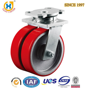 Super Gota <span class=keywords><strong>Industrial</strong></span> Heavy Duty 10 "Ferro Fundido/PU Rígido Rodízio de Rodas com 3 Toneladas de Capacidade de Carga
