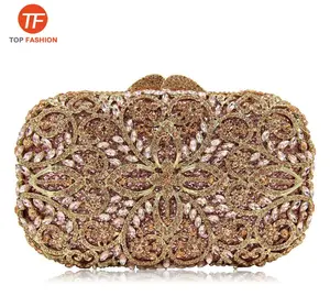 Small Formal Flowers Crystal Rhinestone Party Clutch Evening Bag Prom Purse Women Clutch Handbag Wholesale from Factory