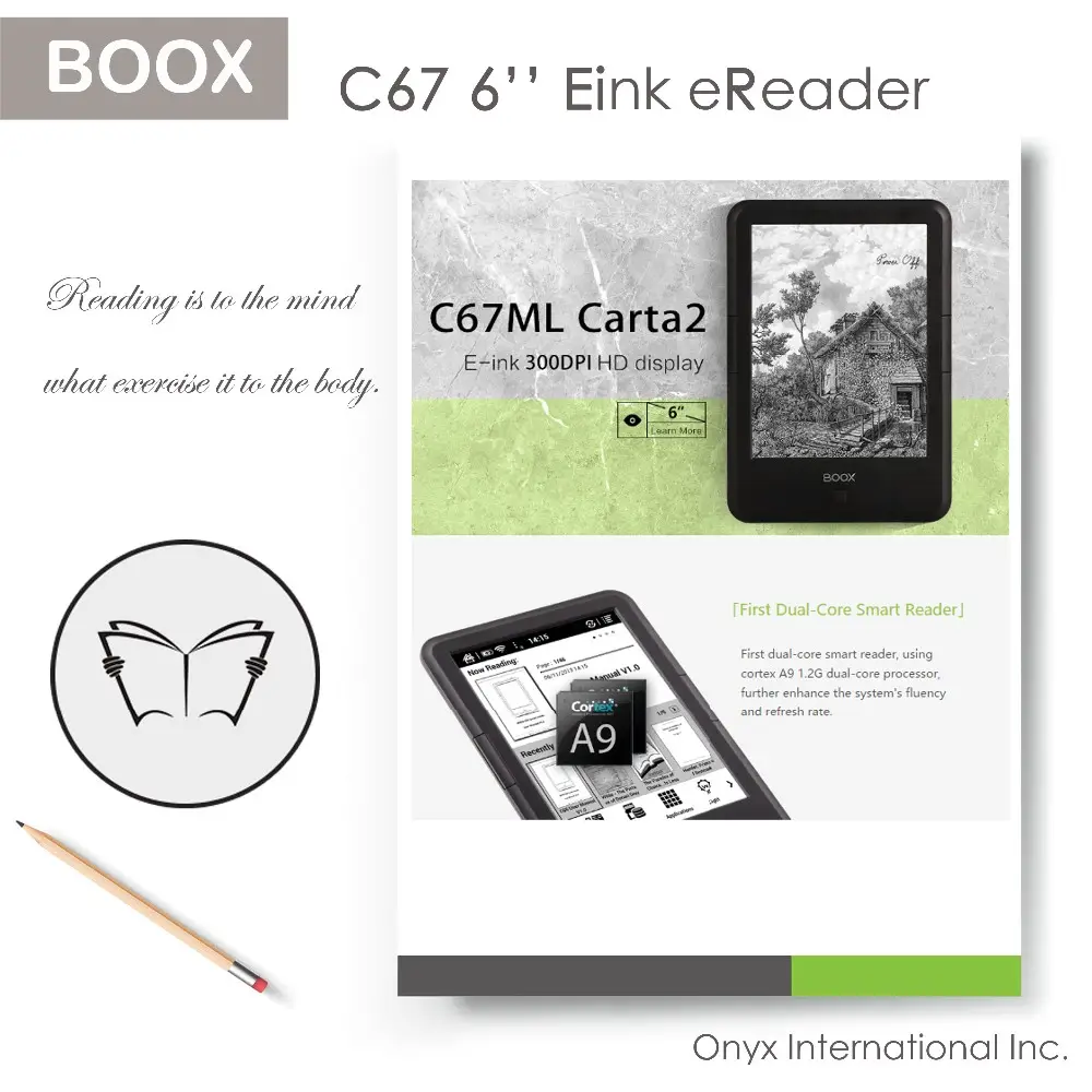 PDF eReader E book Reader Gốc Boox e-ink màn hình Cảm Ứng 6 inch WiFi 2 GB điện tử e Cuốn Sách Reader