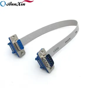 Serial Port Ribbon Mini DB9 9 Pin Male Plug to Female Panel Mount Internal Cable