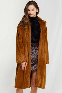 <span class=keywords><strong>Manteau</strong></span> de fourrure Faux Vison Lapin Rex pour femmes de haute qualité Style <span class=keywords><strong>Long</strong></span> avec <span class=keywords><strong>ceinture</strong></span> disponible en couleurs <span class=keywords><strong>marron</strong></span> blanc noir - Product Image 4