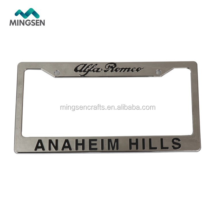 Прямая поставка с завода, высокое качество, декоративный хромированный пластиковый номерной знак, рамка, держатель номерного знака